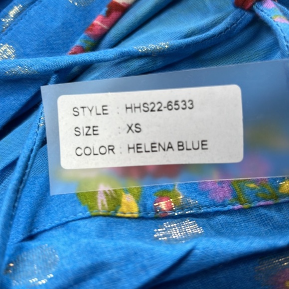 NWT Anthro House Of Harlow 1960 Helena Floral Halter Maxi Dress Blue Size XS - Picture 14 of 14